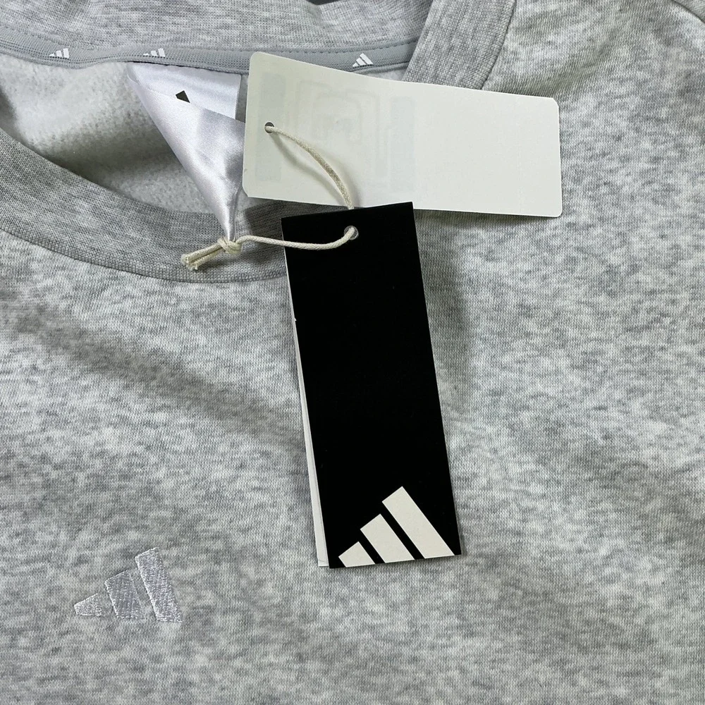 Adidas Essentials French Terry Sweatshirt Light Grey Heather JW8724 Mens 3X